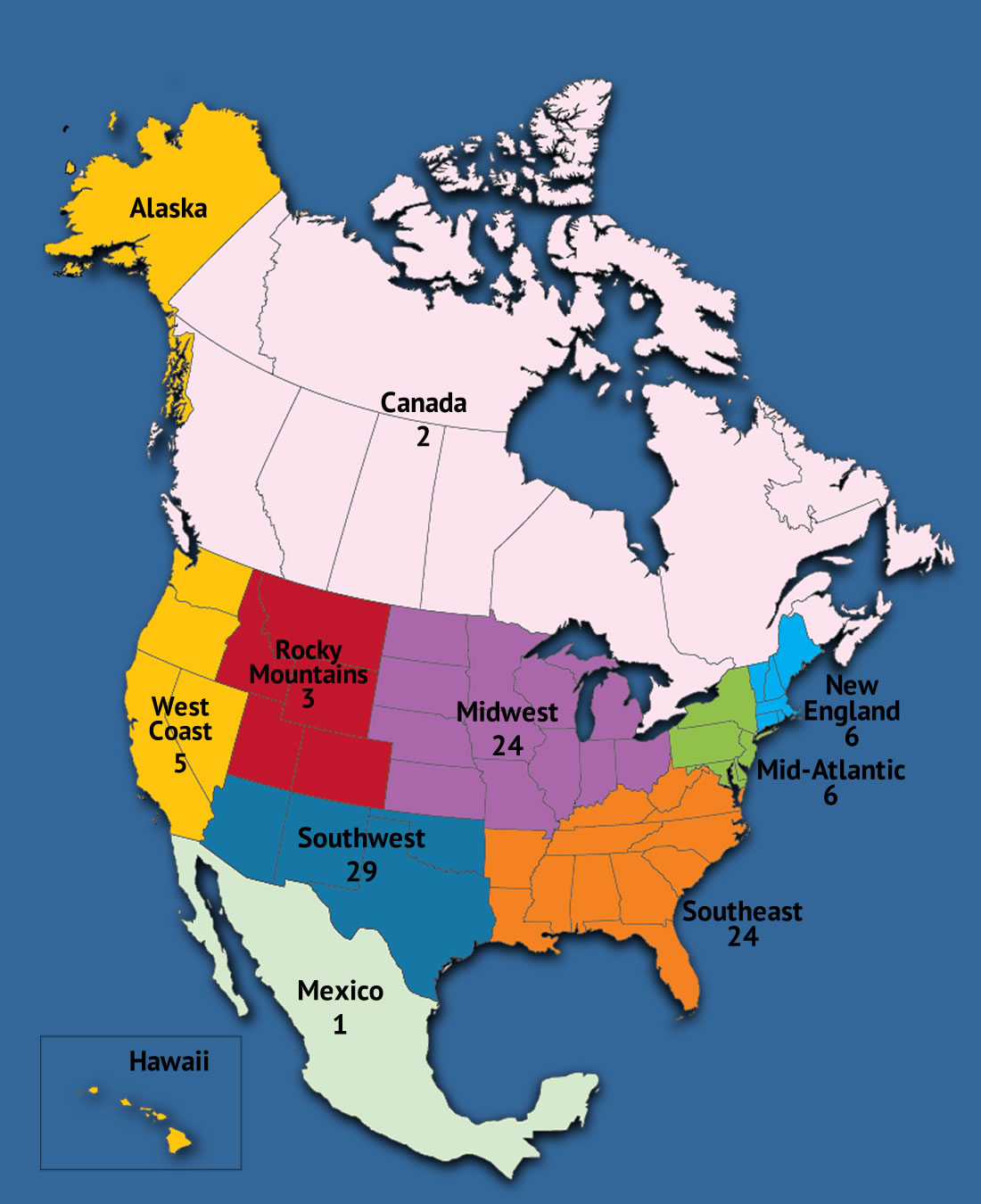 Map Of America And Hawaii Interactive Map: Where The 2019 Top 100 Private Carriers Are In North  America | Transport Topics