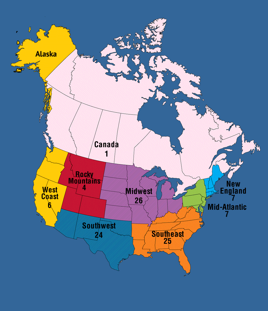 North America Regions Map Winne Karalynn